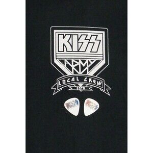 Kiss 2021 End of the Road EOTR Tour Local Crew Army XL T-Shirt & Guitar Picks